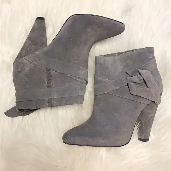 Nine West gray suede booties - Picture 2 of 6